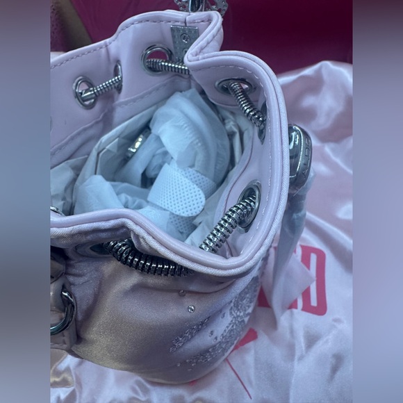 Aldo wickedly beautiful ‘glindafied’ pink purse w/ butterfly rhinestones etc - Picture 7 of 11